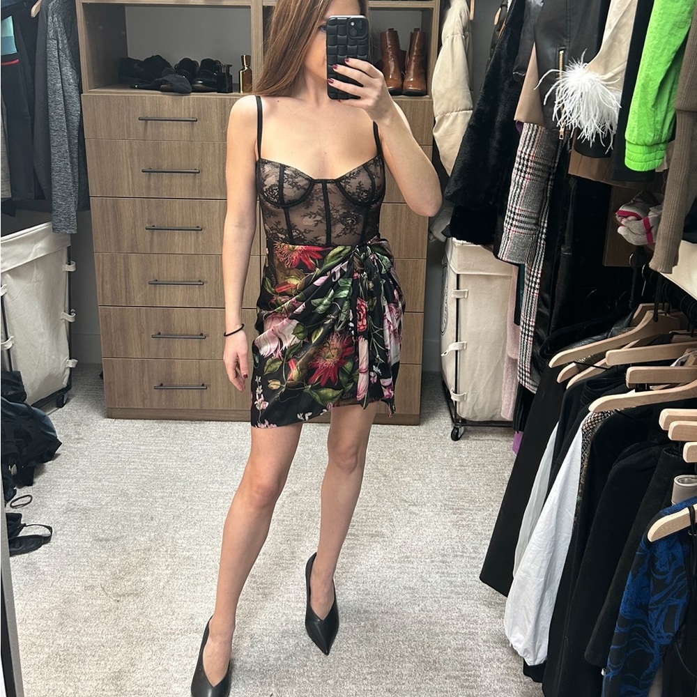 Katie May Corset Floral Man Whisperer Dress Size Small NWOT